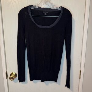 Banana Republic Black Lightweight Wool Blend Long Sleeve Sweater Size Medium